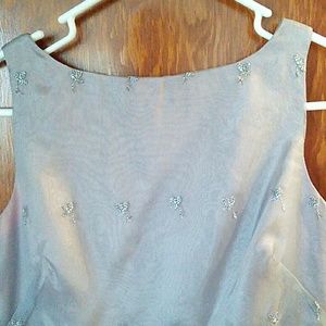 City Triangles sheath w/ embd. Sheer overlay sz.5F